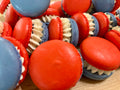 Red, White and Blueberry Macarons