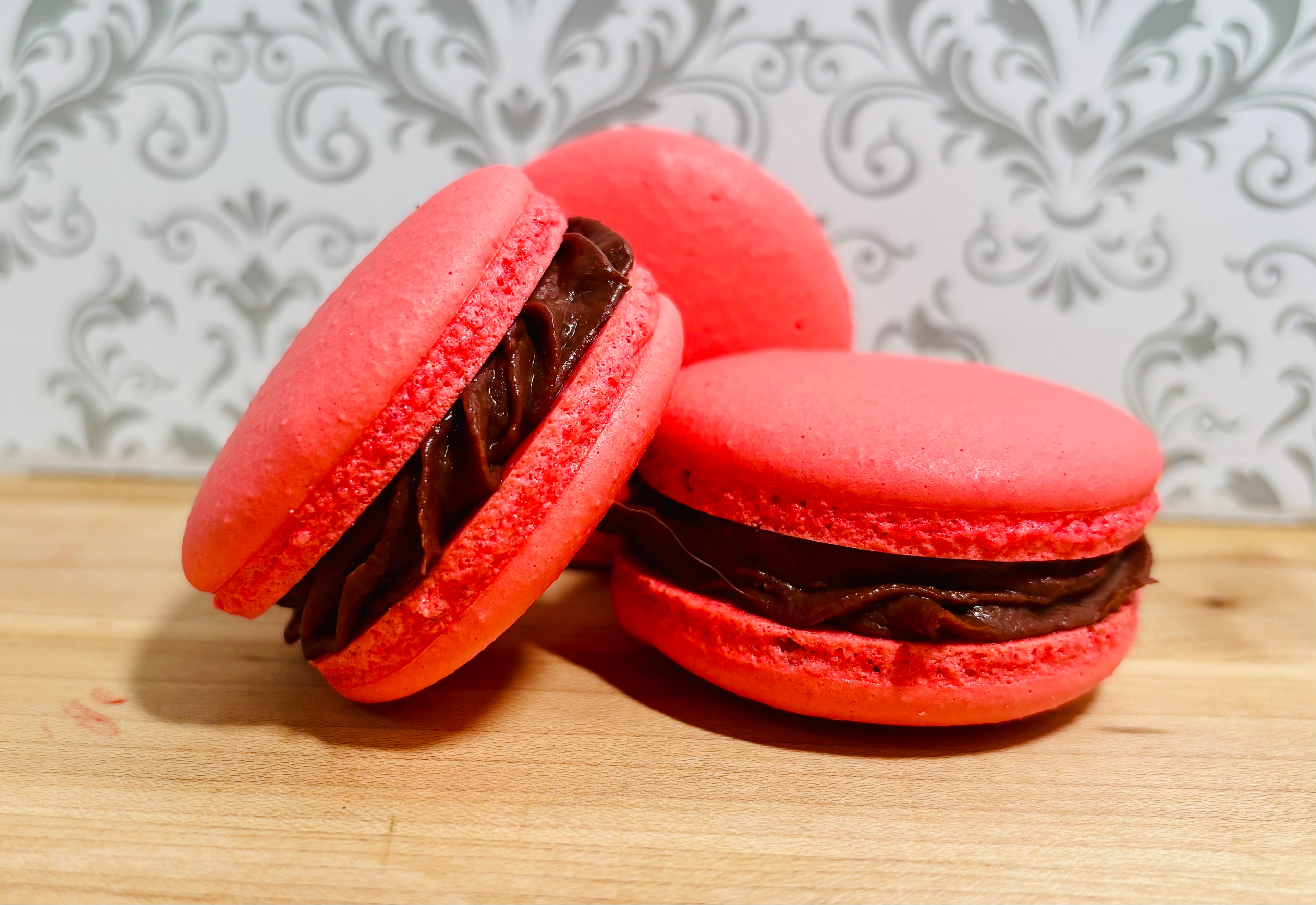 Dark Chocolate Raspberry Macarons-Limited Valentine's Special!